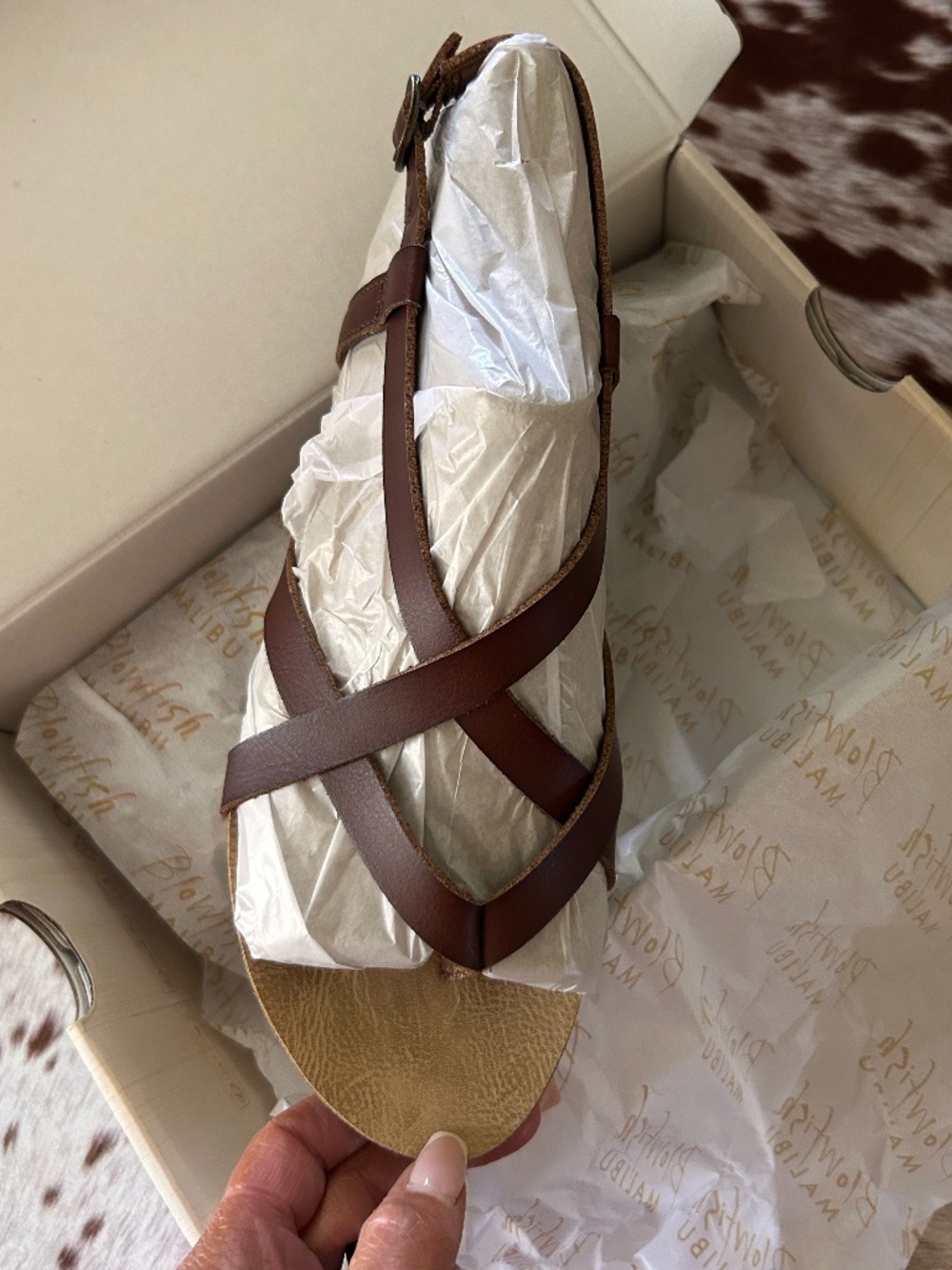 Blowfish Leather Sandals 7.5
